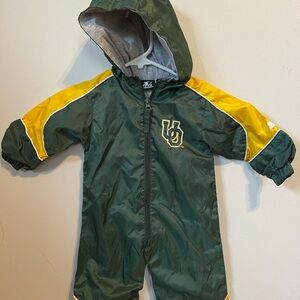 NWOT KIDS OREGON DUCKS U OF O STARTER WINDBREAKER OUTFIT/JUMPSUIT